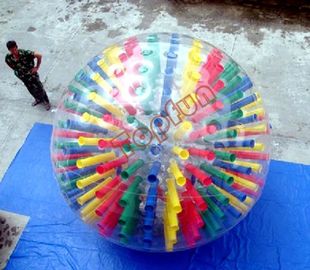 Shinning шарик Zorb цветастого тела PVC раздувной подгонянный с D-кольцами для выставки